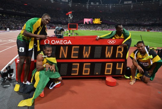 Jamaica's World Record 4x100m relay team.